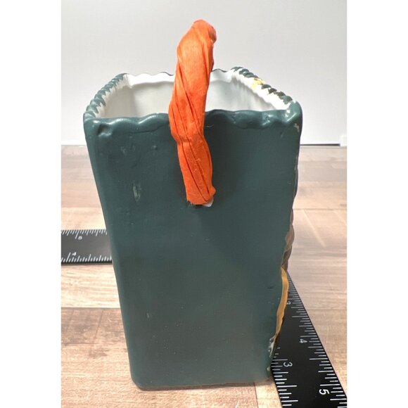 Vintage Halloween Witch & Owl Ceramic Candy Holder - Picture 3 of 4